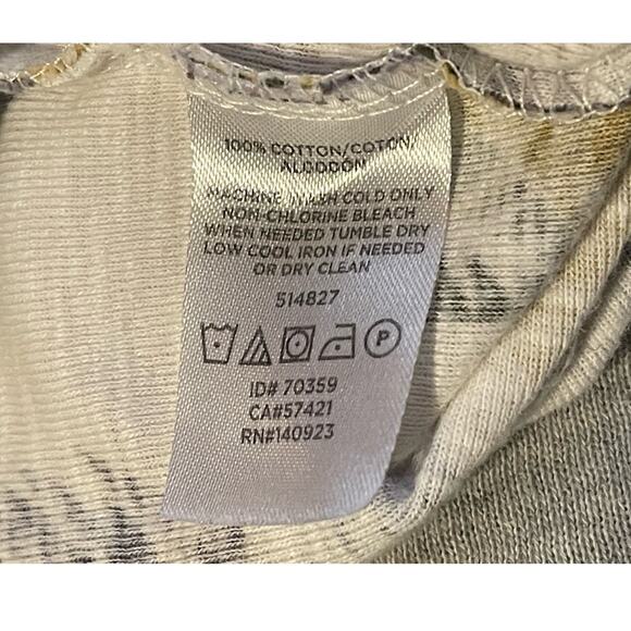 Loft Outlet Large Petite Top Off White Floral Mock Turtleneck with Short Sleeves - Picture 6 of 7